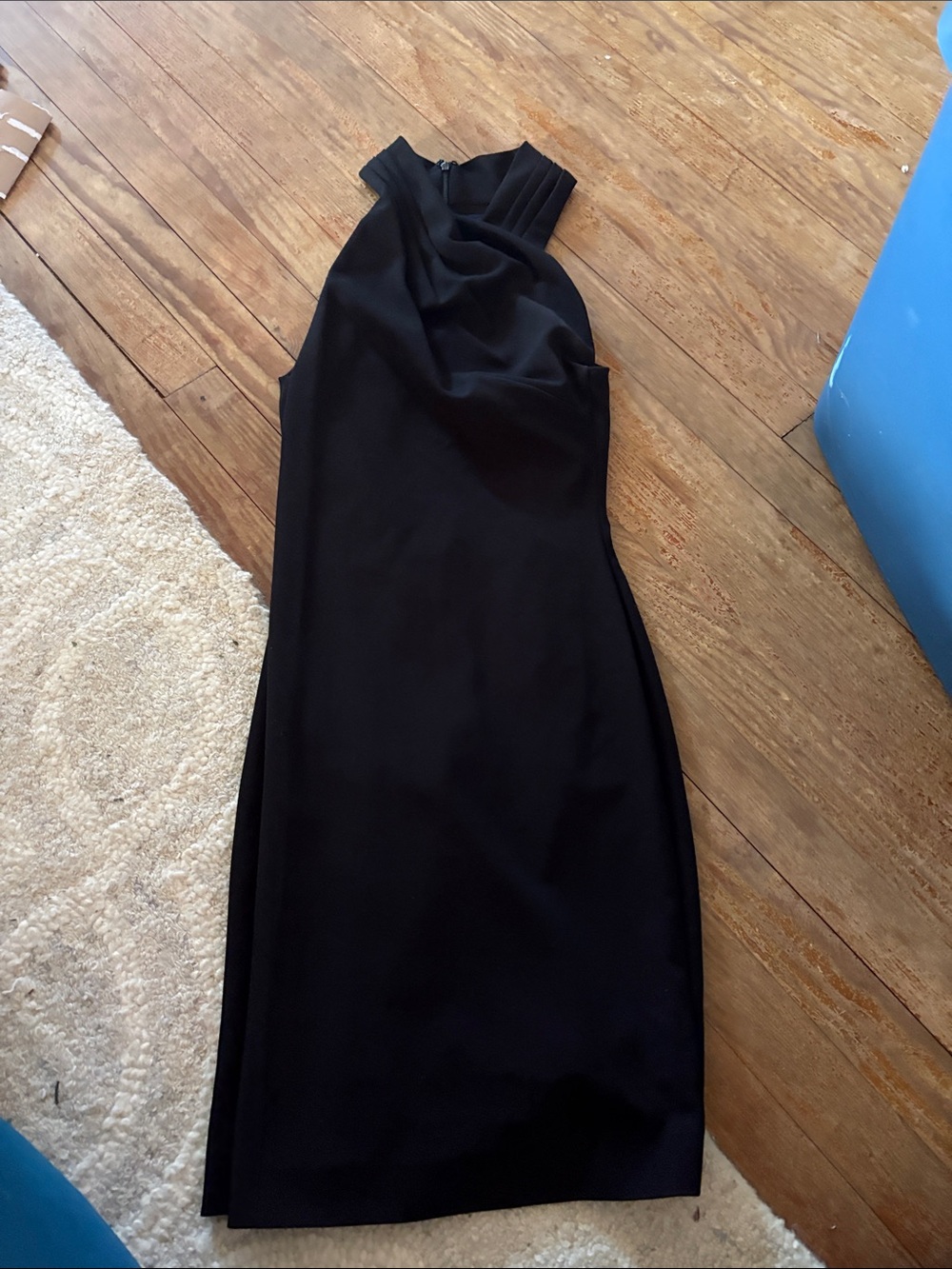 RACHEL Rachel Roy Black One-Shoulder Sheath Dress
